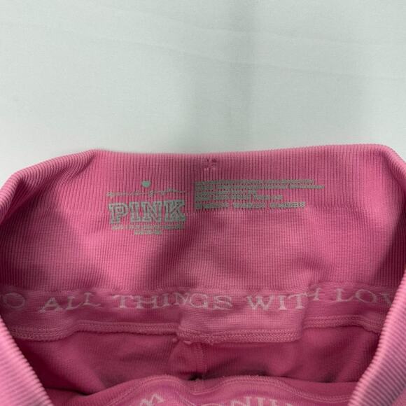 PINK Victorias Secret Pink Mini Gym Shorts Size XS “Do All Things In Love Line” - Picture 2 of 4